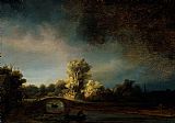 Rembrandt The Stone Bridge painting